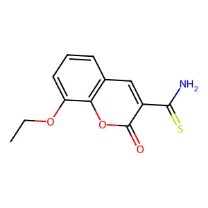 8-乙氧基-2-氧代-2H-色烯-3-硫代甲酰胺 structure