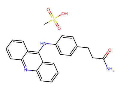 Propionamide, 3-(p-(9-acridinylamino)phenyl)-, methanesulfonate structure