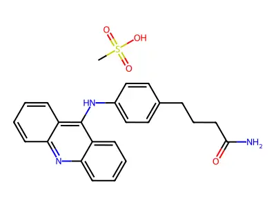 Butyramide, 4-(p-(9-acridinylamino)phenyl)-, methanesulfonate structure