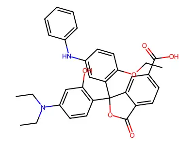 5-Isobenzofurancarboxylic acid, 3-(4-(diethylamino)-2-hydroxyphenyl)-3-(2-ethoxy-5-(phenylamino)phenyl)-1,3-dihydro-1-oxo- structure