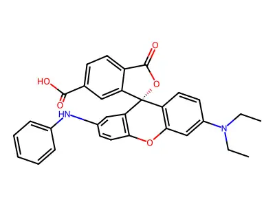 6'-Diethylamino-3-oxo-2'-phenylaminospiro(isobenzofuran-1(3H),9'(9H)xanthene)-6-carboxylic acid structure
