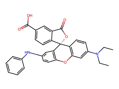 6'-Diethylamino-3-oxo-2'-phenylaminospiro(isobenzofuran-1(3H),9'(9H)xanthene)-5-carboxylic acid structure