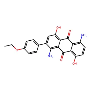 9,10-Anthracenedione, 1,5-diamino-2-(4-ethoxyphenyl)-4,8-dihydroxy- structure