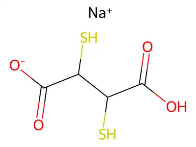 Sodium dimercaptosuccinic acid structure