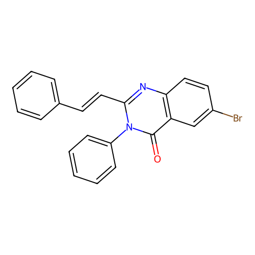 6-bromo-3-phenyl-2-[(E)-2-phenylethenyl]quinazolin-4(3H)-one structure
