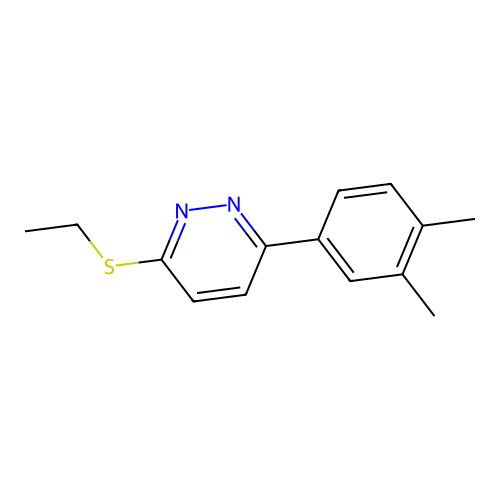 3-(3,4-Dimethylphenyl)-6-(ethylthio)pyridazine structure
