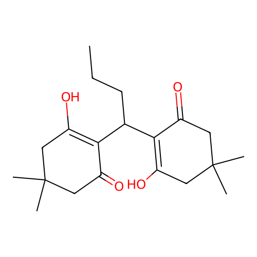 2-Cyclohexen-1-one, 2,2'-butylidenebis[3-hydroxy-5,5-dimethyl- structure