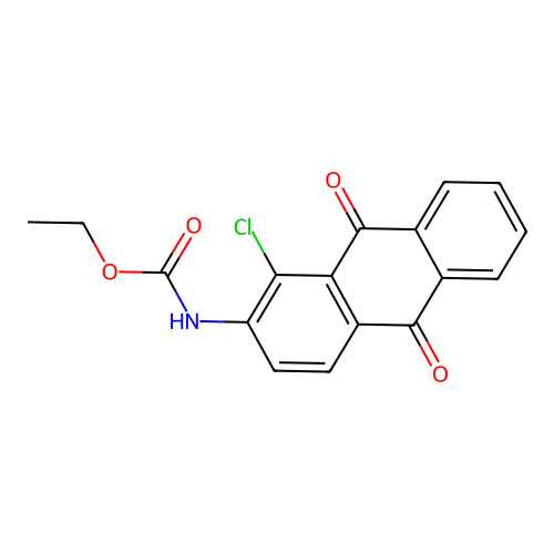 ethyl N-(1-chloro-9,10-dioxoanthracen-2-yl)carbamate structure