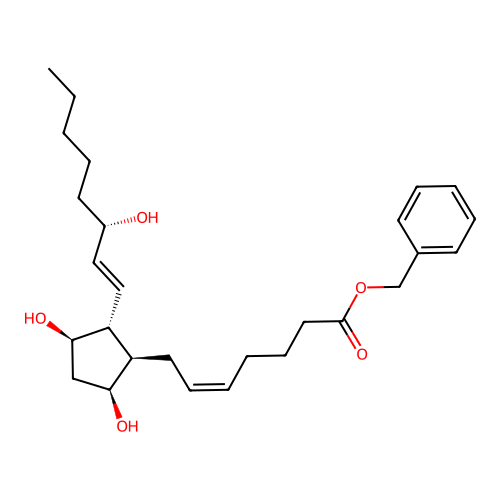 Prosta-5,13-dien-1-oic acid, 9,11,15-trihydroxy-, phenylmethyl ester, (5Z,9alpha,11alpha,13E,15S)- structure