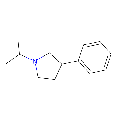 3-Phenyl-1-(propan-2-yl)pyrrolidine structure