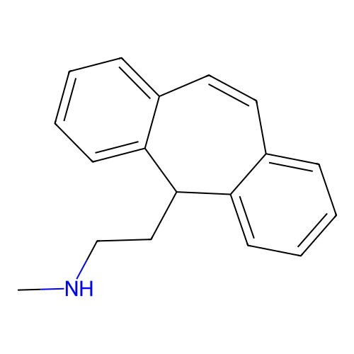 2-(5H-dibenzo[a,d][7]annulen-5-yl)-N-methylethanamine structure
