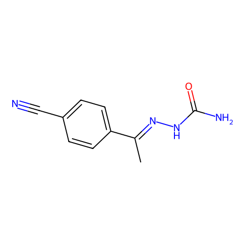 4-Acetyl-benzonitrile semicarbazone structure