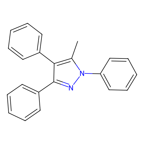 5-methyl-1,3,4-triphenyl-1H-pyrazole structure
