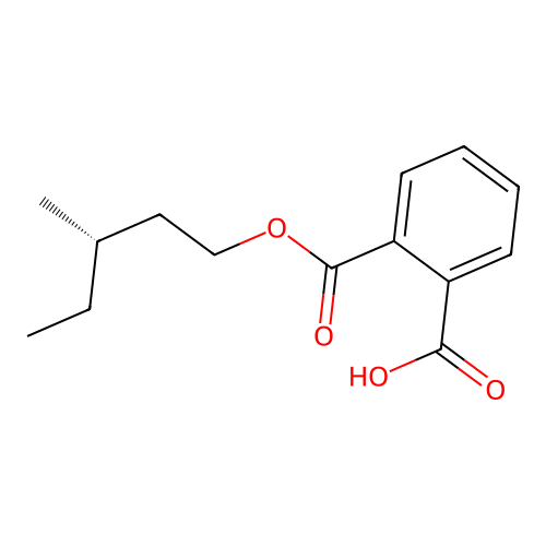 2-[(3S)-3-methylpentoxy]carbonylbenzoic acid structure