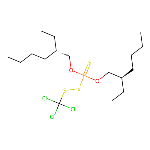 Trichloromethyl O,O-di(2-ethylhexyl)thiophosphoryl disulfide structure
