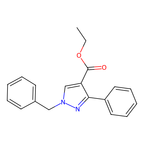ethyl 1-benzyl-3-phenyl-1H-pyrazole-4-carboxylate structure