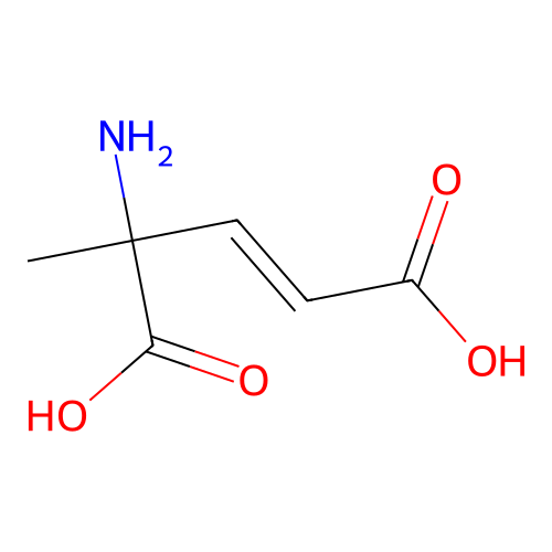 (2RS,3E)-2-methyl-3,4-didehydroglutamic acid structure