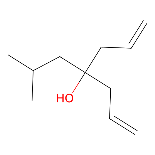 Isobutyldiallylcarbinol structure