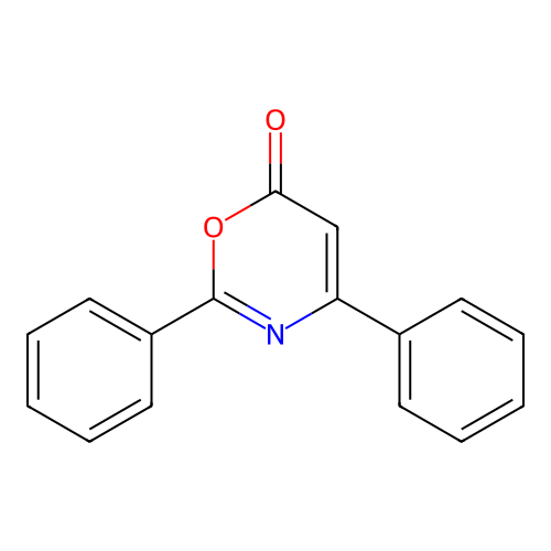 2,4-diphenyl-6H-1,3-oxazin-6-one structure