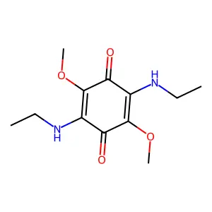 2,5-Bis(ethylamino)-3,6-dimethoxycyclohexa-2,5-diene-1,4-dione structure
