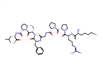 Lys-(Des-Arg9,Leu8)-Bradykinin structure
