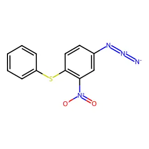 S-(4-azido-2-nitrophenyl)thiophenol structure