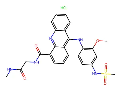 Methanesulfonanilide, 3'-methoxy-4'-(4-methylcarbamoylmethylcarbamoyl-9-acridinylamino)-, hydrochloride structure