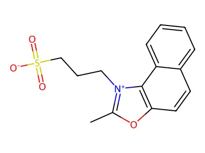 Naphth[1,2-d]oxazolium, 2-methyl-1-(3-sulfopropyl)-, inner salt structure