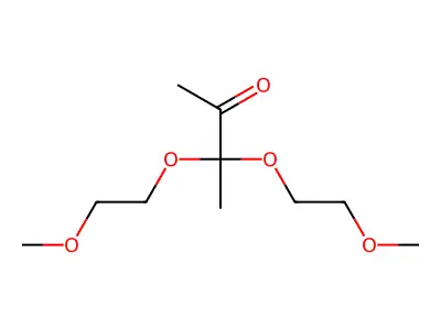 2-Butanone, 3,3-bis(2-methoxyethoxy)- structure