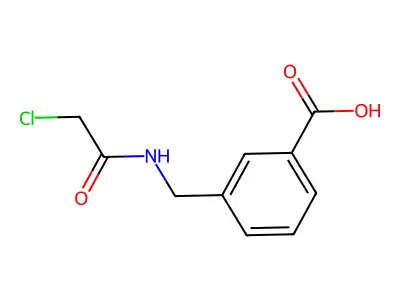 3-{[(Chloroacetyl)amino]methyl}benzoic acid structure