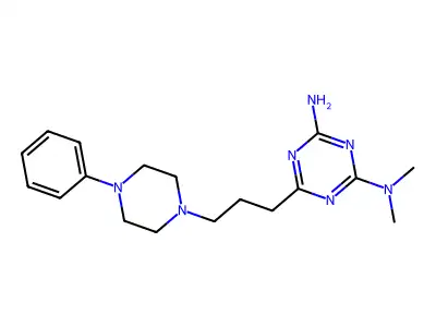 1,3,5-Triazine-2,4-diamine, N,N-dimethyl-6-(3-(4-phenyl-1-piperazinyl)propyl)- structure