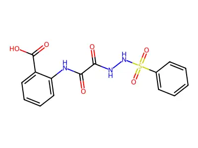 Anthranilic acid, N-(((phenylsulfonyl)hydrazino)oxalyl)- structure