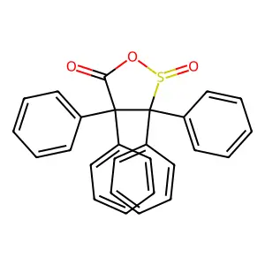 3,3,4,4-Tetraphenyl-1,2-oxathiolan-5-one 2-oxide structure