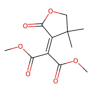 dimethyl 2-(4,4-dimethyl-2-oxooxolan-3-ylidene)propanedioate structure