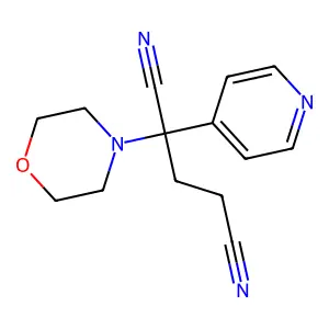 2-Morpholin-4-yl-2-pyridin-4-ylpentanedinitrile structure