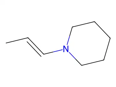 N-(1-propenyl)piperidine structure