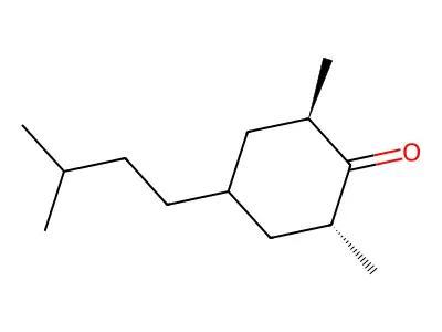 Cyclohexanone, 2,6-dimethyl-4-(3-methylbutyl)- structure