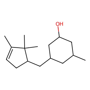 Cyclohexanol, 3-methyl-5-((2,2,3-trimethyl-3-cyclopenten-1-yl)methyl)- structure