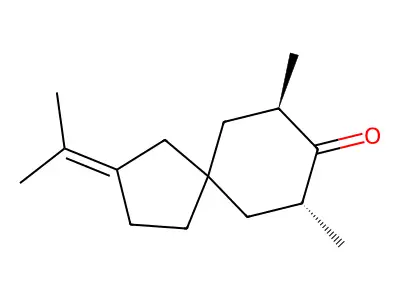Spiro(4.5)decan-8-one, 7,9-dimethyl-2-(1-methylethylidene)- structure