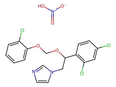 1-(2-((2-Chlorophenoxy)methoxy)-2-(2,4-dichlorophenyl)ethyl)-1H-imidazole mononitrate structure
