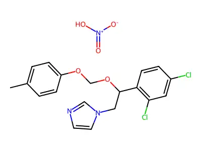 1-(2-(2,4-Dichlorophenyl)-2-((4-methylphenoxy)methoxy)ethyl)-1H-imidazole nitrate structure
