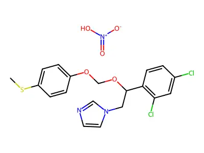 1-beta-(4-Methylthiophenoxymethoxy-2,4-dichlorphenaethyl)-imidazol-nitrat [German] structure