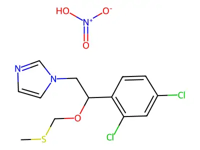 1-(2-(2,4-Dichlorophenyl)-2-((methylthio)methoxy)ethyl)-1H-imidazole mononitrate structure
