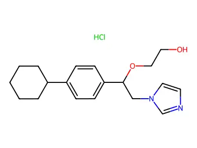 2-(1-(4-Cyclohexylphenyl)-2-(1H-imidazol-1-yl)ethoxy)ethanol monohydrochloride structure