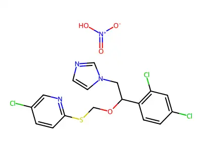 1-beta-((5'-Chlorpyridyl-2'-thio-2-methoxy-2,4-dichlorphenaethyl))-imidazol-nitrat structure