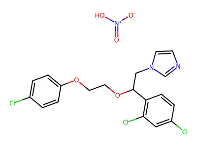 1-(beta-(p-Chlorphenoxyaethoxy-2,4-dichlorphenaethyl))-imidazol-nitrat [German] structure
