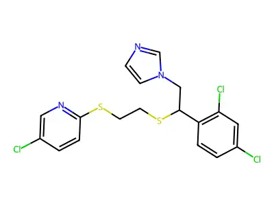 1-(beta-((5'-Chlorpyridyl-2'-thio-2-aethylthio)-2,4-dichlorphenaethyl))-imidazol [German] structure