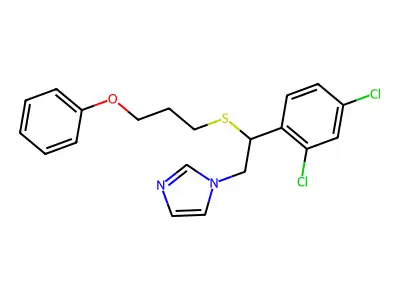 1H-Imidazole, 1-(2-(2,4-dichlorophenyl)-2-((3-phenoxypropyl)thio)ethyl)- structure