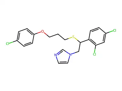 1-(2-((3-(4-Chlorophenoxy)propyl)thio)-2-(2,4-dichlorophenyl)ethyl)-1H-imidazole structure