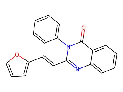 2-[2-(Furan-2-yl)ethenyl]-3-phenylquinazolin-4-one structure